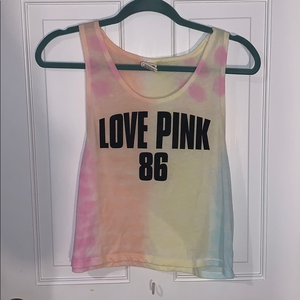 Victoria’s secret tie dye crop top pink‎